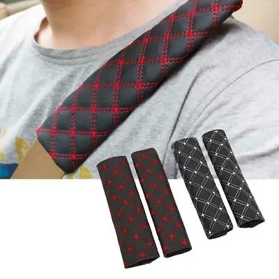2x Car Seat Belt Cover Pads Safety Shoulder Cushion Covers Strap Pad Adults Kids • £3.96