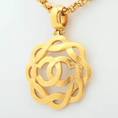 Chanel COCO Mark 97P Necklace Gold Plated Gold • £618.30
