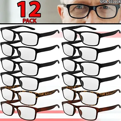 Reading Glasses Mens Womens Bulk Lot 12 Pack Wholesale All Powers New Eyeglasses • $19.95