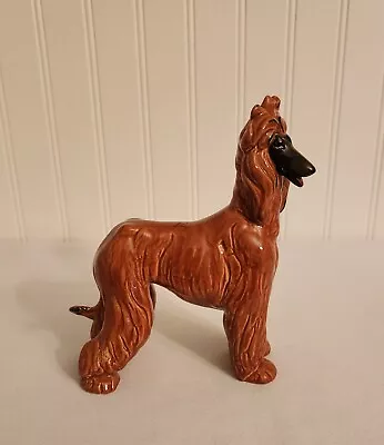 KAY FINCH California Pottery Afghan Hound Dog Figurine Vintage 6.25  Caramel  • $200