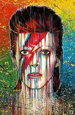 New David Bowie Poster Print Art Poster Canvas Watercolour Canvas Free Postage • $18.16