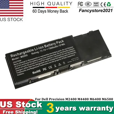 9cell Battery For Dell Precision M6400 M6500 C565c 8m039 F678f Dw554 P267p 7.8ah • $35.99