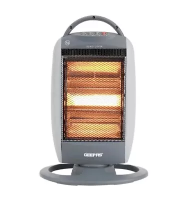 GEEPAS 1200W Halogen Heater Instant Heating Portable Quartz Heater Home Office • £24.86