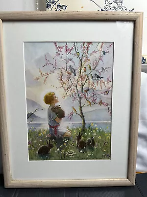 Margaret W. Tarrant - Morning Carol - Framed & Glazed Print - Religious Art • £39.40