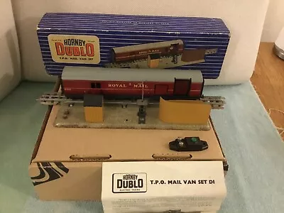 Vintage Hornby  Dublo Oo Gauge T.p.o. Mail Van Set Original Blue Box • £12.99