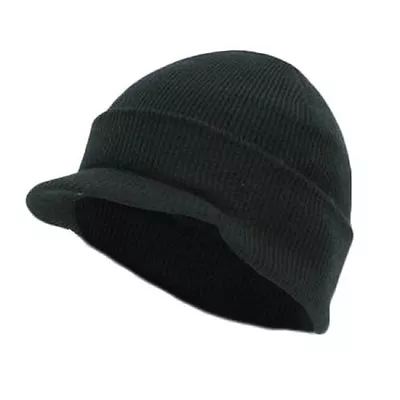 Unisex Winter Knit Hat Cap Beanie W/ Sun Visor NEW! • $8.99
