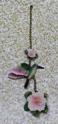 Hummingbird Decorative Ceiling Fan Pull 7  Poly Stone New In Box SEE ALL PICS • $4.75