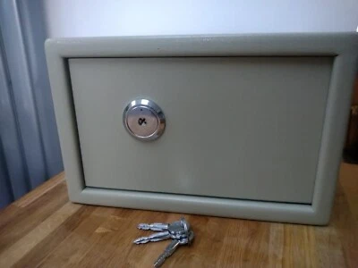£20 • Buy Steel Cash Box Money Deposit Home Security Safe Box With Keys Lockable