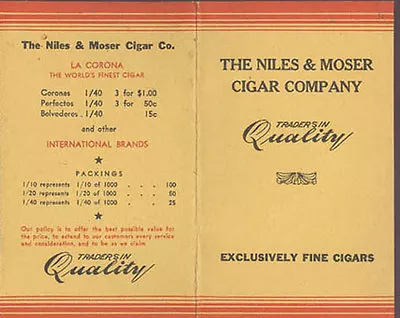 Old Niles & Moser Cigar & Tobacco Co Denver Adv Folding Postcard *on Sale Pc419 • $29.50