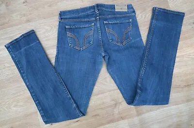 Hollister Designer Socal Skinny Slim Leg Denim Jeans Size L33 W26 • £19.99