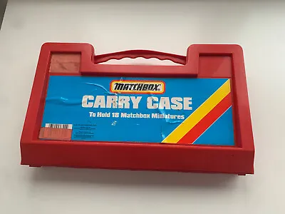 1985 Matchbox Carry Case Red Storage Box For Toy Cars • £26