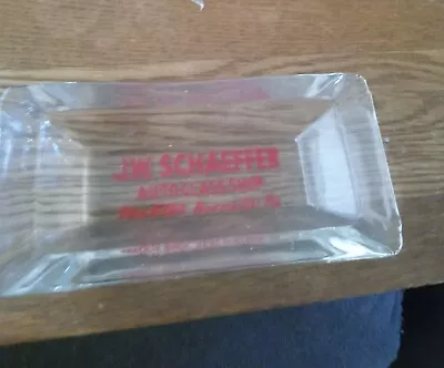 J.w.schaeffer Ashtray Glass Bernville Pa Autoglass Shop Vintage  • $30