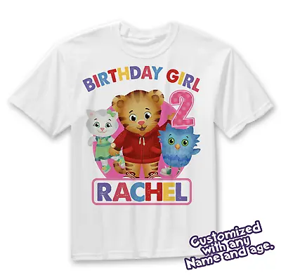 Daniel Tiger Birthday Girl Shirt Daniel Tiger Party Baby Girls Birthday Shirt • $25.99