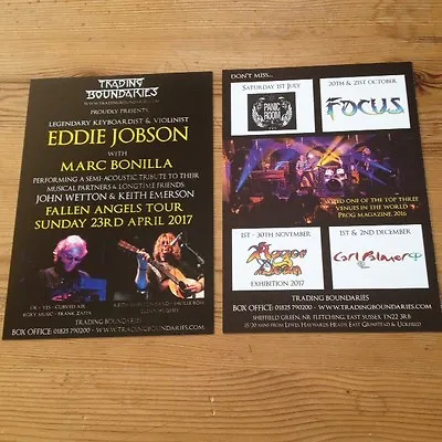 EDDIE JOBSON & MARC BONILLA - 2 X Fallen Angels Tour Postcard Flyers  Roxy Music • £0.99