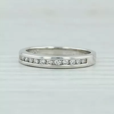 14k White Gold 0.46Ct Round Cut Lab-Created Diamond Women's Daily Wear Band Ring • $258.50