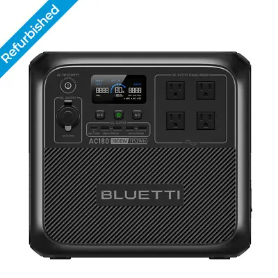 BLUETTI AC180 Portable Solar Generator 1152Wh 1800W Power Station For Barbecue • $469