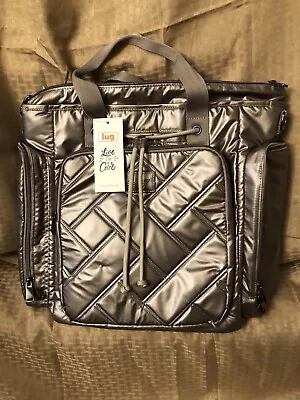 Lug Bustle Crossbody Tote Handbag NWT In Metallic Pewter • $89.99