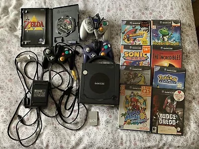 Nintendo GameCube Console All Leads 3x Controller Tested & Working + 9 Games • £180