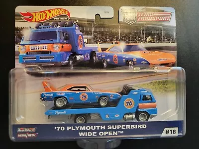 HOT WHEELS - '70 Plymouth Superbird Wide Open - CAR CULTURE TEAM TRANSPORT #18 • $20