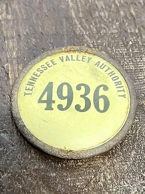Vintage TVA Tennessee TENN VALLEY AUTHORITY Power Construction Employee Badge • $29.99