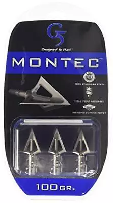 G5 Outdoors Montec 1-1/8-Inch Cut Broadheads (3-Pack) 125 Gra  125 Grain  • $62.81