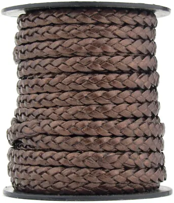 Xsotica® Flat Braided Leather Cord 5mm 1 Yard • $1.75