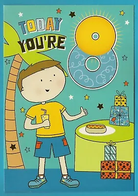 8th Happy Birthday Greeting Card Boy's 8 Years Old Eighth Traditional Party • £2.35