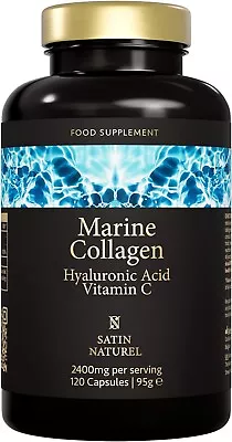 Marine Collagen Capsules With Hyaluronic Acid + Vitamin C 2400mg - High Strength • £13.70