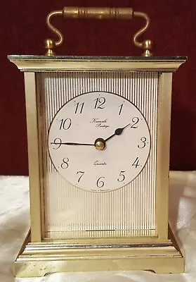 Vintage Brass Kienzle Prestige Quartz Desk Mantel Clock - Made In Germany • $16.84
