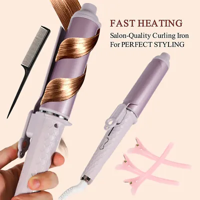 Curling Tongs Wand Hair Curler Large Barrel Curling Iron For Long Thick Hair 87W • £19.98