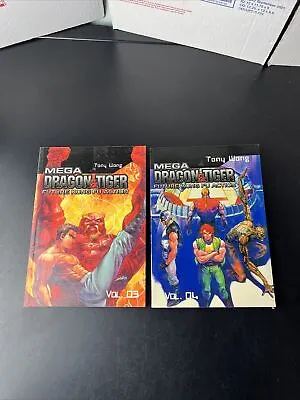 Mega Dragon & Tiger Future Kung Fu Action Vol 3-4 Tony Wong Paperback Book • $14.95