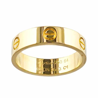 Auth Cartier Love #64 Ring K18yg Yellow Gold 750 Love Ring Widest:6mm Wt:9.2g • £1156.16