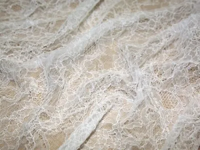 Minerva Tiffany Chantilly Lace Fabric Ivory - Per Metre • £166.99