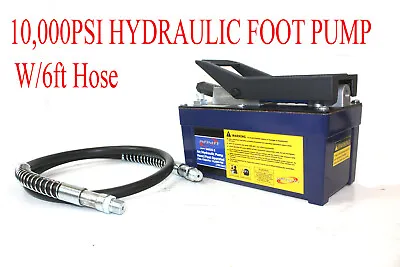 NEW 10000PSI Air Hydraulic Foot Operated Pump With 6FT  Hose • $189.99