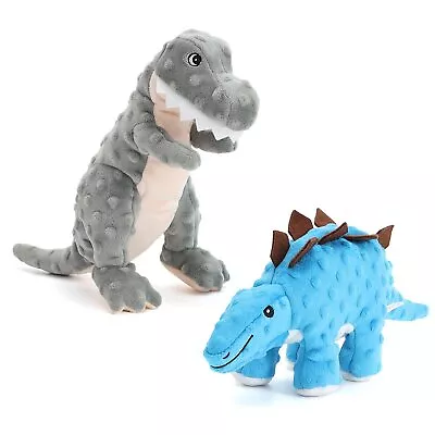 Stuffed Dinosaur Dog Toys Durable Plush Dog Toy With Crinkle Paper Cute Squea... • $31.16