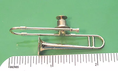 $27.50 • Buy TROMBONE  Miniature - Hat Pin , Tie Tac , Lapel Pin , Hatpin (PGTB) GIFT BOXED