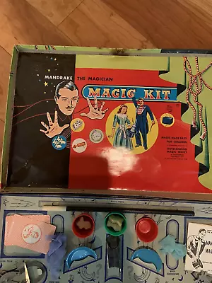 Vintage 1949 MANDRAKE THE MAGICIAN Magic Kit By Transogram Nice Early Set! • $39.99