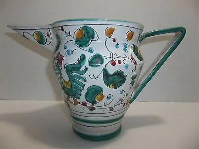 Vintage Deruta Italian Faience Majolica Pitcher ROOSTER • $40