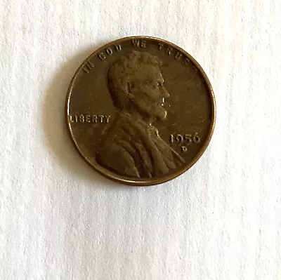 1956 D Wheat  Penny Error “ L” On Rim • $275