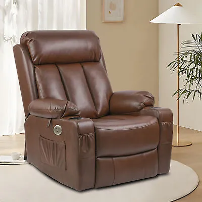 TAUS Auto Electric Power Lift Massage Chair Leather Recliner Heat Vibration • $309.83