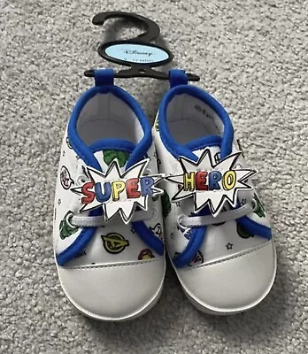 Baby White Soft Sole Pram Crib Shoes Trainers 9-12 Months Matalan  • £0.99