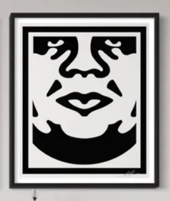 SHEPARD FAIREY Obey Giant Face HAND SIGNED Art Large Print • £25