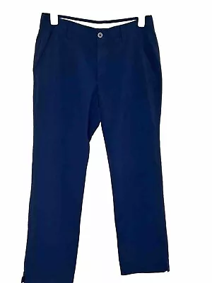 Under Armour Mens 34 X 30 Navy Blue Golf Pants Lightweight • $19.54