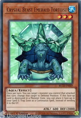 BLCR-EN049 Crystal Beast Emerald Tortoise :: Ultra Rare 1st Edition Mint YuGiOh  • £0.99