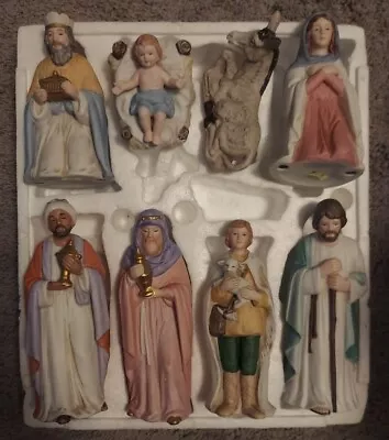 Vintage HOMCO (9 Of 10-Piece) Porcelain NATIVITY SET #5110 - 7  -  • $30