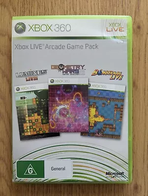 Xbox Live Arcade Game Pack (Bomberman Live + Geometry Wars 2 + Lumines Live) 360 • $22.95