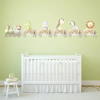 £14.98 • Buy Safari Animal Train Childrens Nursery Wall Sticker WS-71219