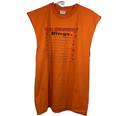 Vintage 1998/1999 Bingo Commandments Mens XL Sleeveless T-Shirt Muscle Shirt • $14.99