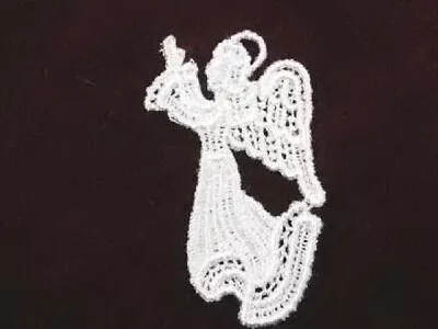 2 Ivory Angel Venise Lace Sew On 2.75  Tall Appliques Facing Left • $2.25