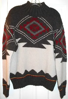 Vtg Ralph Lauren Polo Native American Indian Blanket Wool Hand Knit SWEATER~S • $228